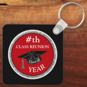 レッド、ブラック、格安、クラス懇親会のお土産、 キーホルダー (裏面)