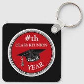 レッド、ブラック、格安、クラス懇親会のお土産、 キーホルダー (裏面)