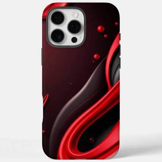レッド ブラック 3D グラデーション スマホケース Case-Mate iPhoneケース (裏面)