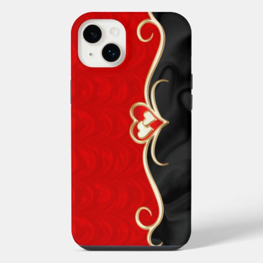 レッド＆ブラック iPhoneケース (裏面)