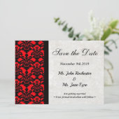 レッド＆ブラック Save the Date 案内状 (スタンド正面)