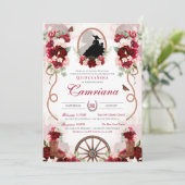 レッド＆ブラッシュ ラスティック エレガンス チャロ キンセアニエラ 招待状 (スタンド正面)