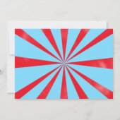 レッド&ブルーサーカスフォト招待状 招待状 (裏面)