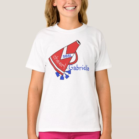レッド&ブルースピリットメガホン応援シャツ Tシャツ (正面)