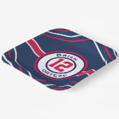 レッド&ブルースポーツテーマ紙プレート ペーパープレート (傾斜あり)