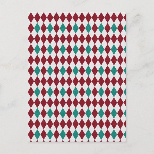 レッド&ブルーダイヤモンドグリッター ポストカード (正面)