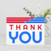 レッド&ブルーバーグラッドパーティーありがとう サンキューカード (スタンド正面)