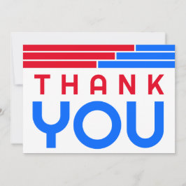 レッド&ブルーバーグラッドパーティーありがとう サンキューカード