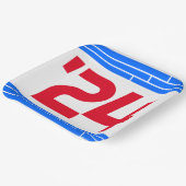 レッド&ブルーバー24年卒業 ペーパープレート (傾斜あり)