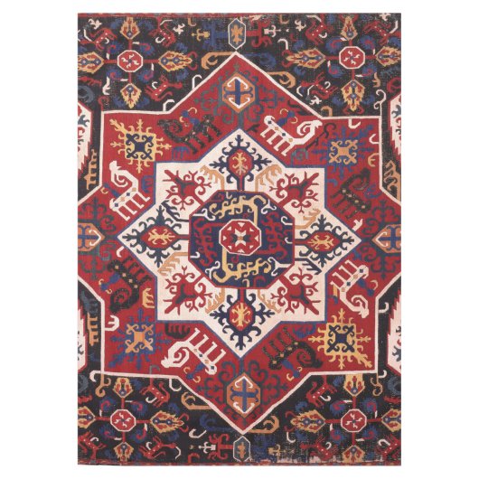 レッド&ブルーペルシャデザイン テーブルクロス (正面)