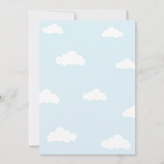 レッド&ブルーホットエアバルーン誕生日招待状 招待状 (裏面)