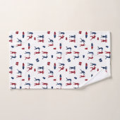 レッド&ブルーボクシンググローブボクサー バスタオルセット (ハンドタオル)