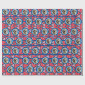 レッド&ブルー愛犬家ペットモムズラッピング紙 ラッピングペーパー (フラット)