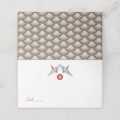 レッド&ブルー禅折り紙紙クレーズアジア結婚ズ プレイスカード (外部開封)