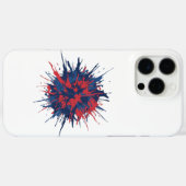 レッド ブルー エクスプロージョン Case-Mate iPhoneケース (裏面 (横))