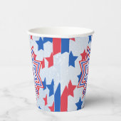 レッド、ブルー、ホワイトスターアメリカン・スローガン 紙コップ (右)