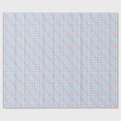 レッド&ブルーTEXANネオン ラッピングペーパー (フラット)