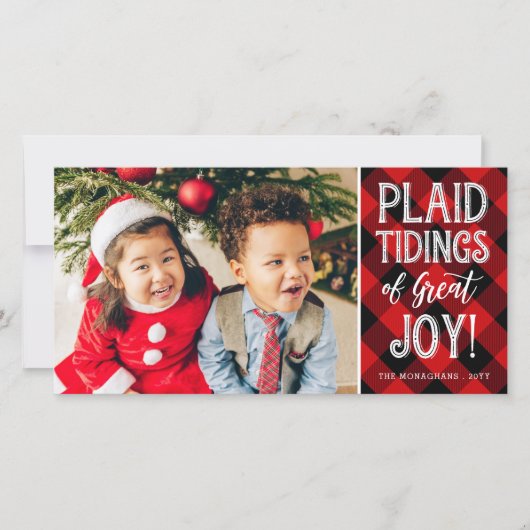 レッド プライドのグリーティング ワン フォト ホリデー シーズンカード (正面)