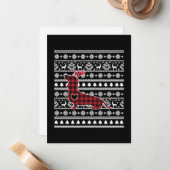 レッド プライド バッファロー ダックスフンド 犬のクリスマス ノートカード (正面/裏面インサイチュ)