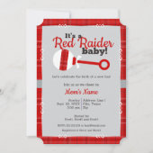 レッド プライド ラトル レイダー ベイビー シャワー 招待状 (正面)