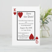 レッド プレイイング カード セーブ ザ デート (スタンド正面)