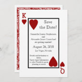 レッド プレイイング カード セーブ ザ デート (正面/裏面)