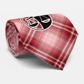 レッド・プレイドの裁はかりで測判 ネクタイ (ロール)