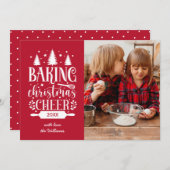 レッド |ベーキング応援独身の写真 シーズンカード (正面/裏面)