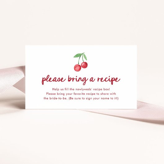 レッド・ホイームシカル・レトロ・チェリーズ | レシピのリクエスト エンクロージャーカード