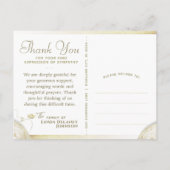 レッド ホリデー ハート フォト 哀悼 謝意 ポストカード (裏面)