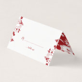 レッド&ホワイトさくらんぼブロッサムオリエンタル結婚ズ 名刺 (正面)