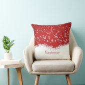 レッド&ホワイトのクリスマスススススノー装飾用クッション クッション (椅子)