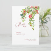 レッド&ホワイトカラフルトスカーナブライダルシャワー 招待状 (スタンド正面)