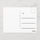 レッド&ホワイトキャンディーケインホリデームービングアナウンス ポストカード (裏面)