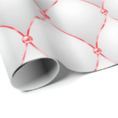 レッド&ホワイトグラムクリスマスホリデー ラッピングペーパー (ロールコーナー)