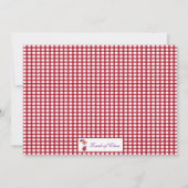 レッド&ホワイトチェックピエロ誕生日招待状 招待状 (裏面)