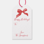 レッド&ホワイトチノワセリートピアリーホリデイ ギフトタグ (裏面)