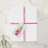 レッド&ホワイトチノワセリートピアリーホリデイ ギフトタグ (より糸付き)