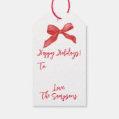 レッド&ホワイトチノワセリートピアリーホリデイ ギフトタグ (裏面)