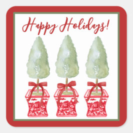 レッド&ホワイトチノワセリートピアリーホリデイ スクエアシール