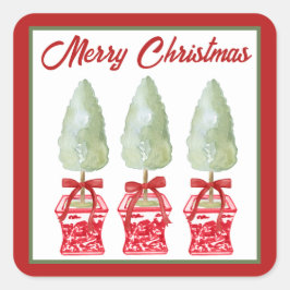 レッド&ホワイトチノワセリートピアリーホリデイ スクエアシール