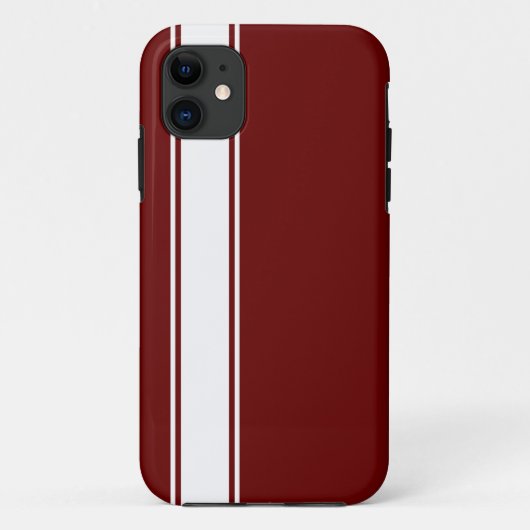 レッド&ホワイトチームジャージーストライプiPhone 5s ケース Case-Mate iPhoneケース (裏面)