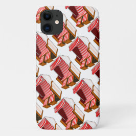 レッド&ホワイトビーチチェアテーマ iPhone 11 ケース