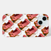 レッド&ホワイトビーチチェアテーマ Case-Mate iPhoneケース (裏面 (横))
