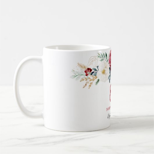 レッド&ホワイトフェスティバル80誕生日ギフトコーヒーマグ コーヒーマグカップ (左)