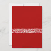 レッド&ホワイトフォト卒業招待状 招待状 (裏面)