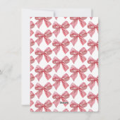 レッド&ホワイトボウコケットのクリスマスフォトカード シーズンカード (裏面)