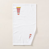 レッド&ホワイトライトハウスオンネイビーブルー&ホワイト バスタオルセット (ハンドタオル)