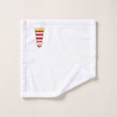 レッド&ホワイトライトハウスオンネイビーブルー&ホワイト バスタオルセット (ウォッシュタオル)