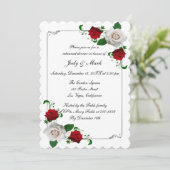 レッド&ホワイトローズクリスマスリハーサルディナー 招待状 (スタンド正面)